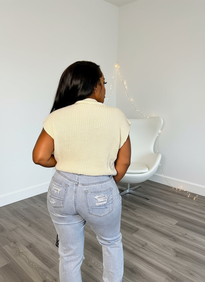 Laina Apricot Knit Top