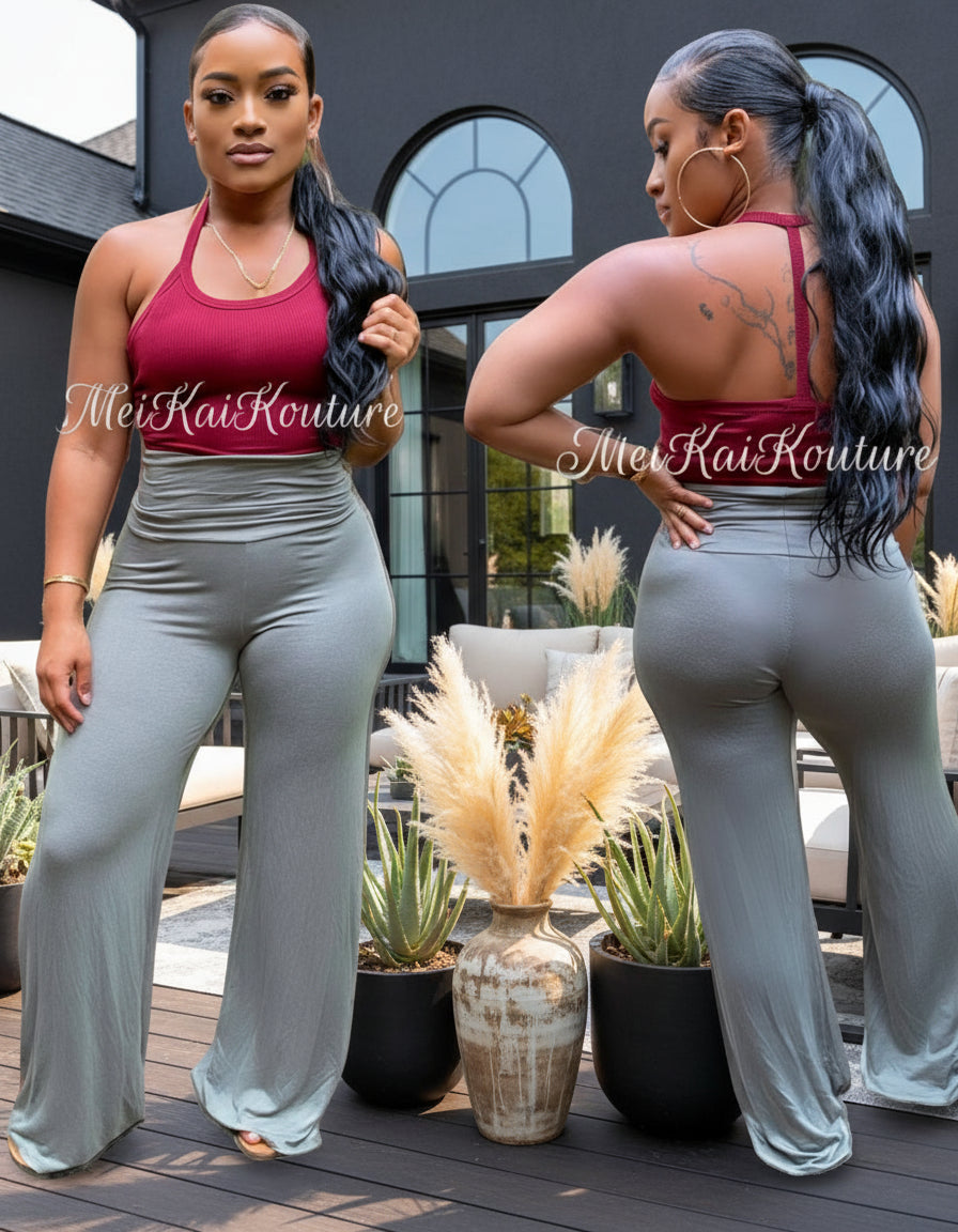 Kuala Olive Palazzo Pants