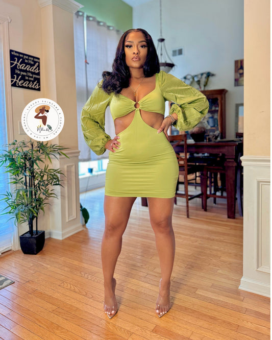 Kamealiia Lime Mini Dress