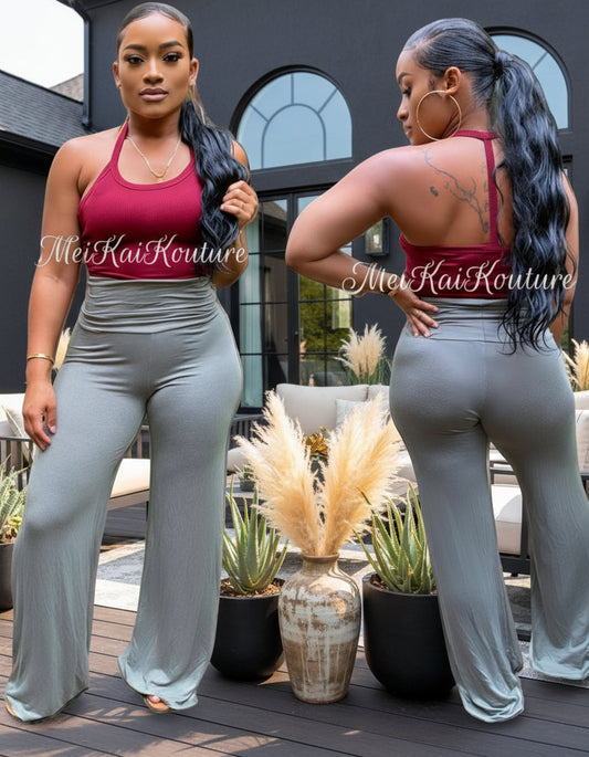 Kuala Olive Palazzo Pants