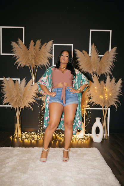 Tuula Forest Green Cardigan